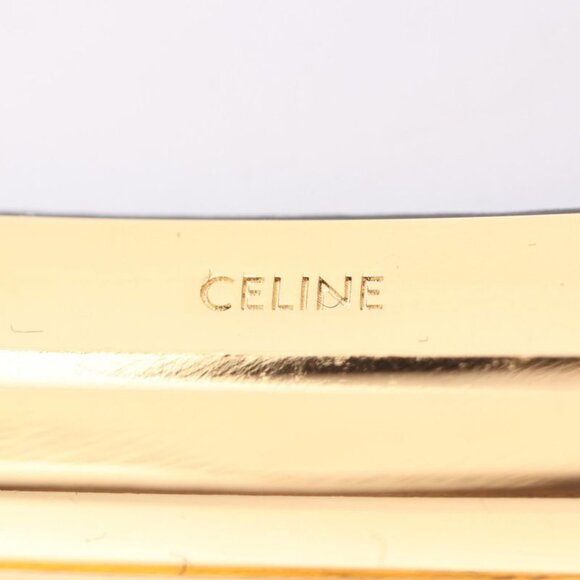 Celine Paris Hair Clip Black Leather